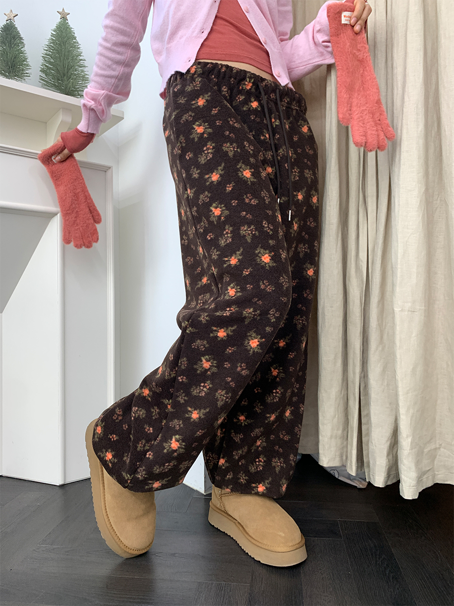 Floral jogger pants (2color) *기모